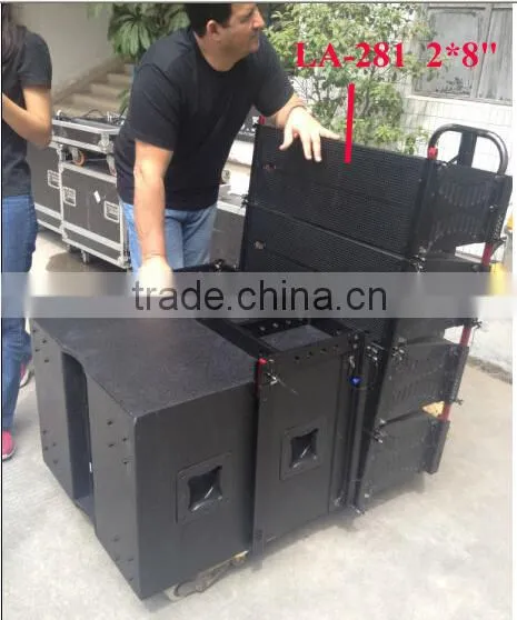 SPE audio line array speaker box 2*8inch / EV used line array passive