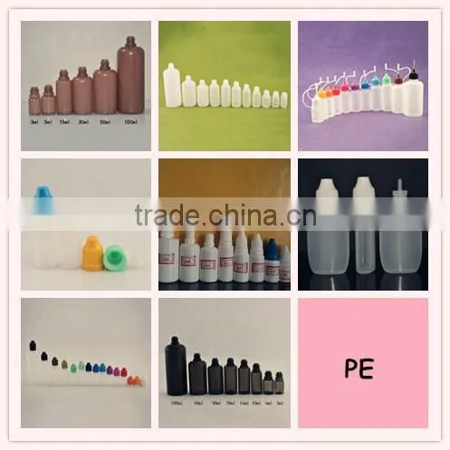 Hot sale new design 10ml 15ml 30ml flat pe bottle with child&tamper proof cap