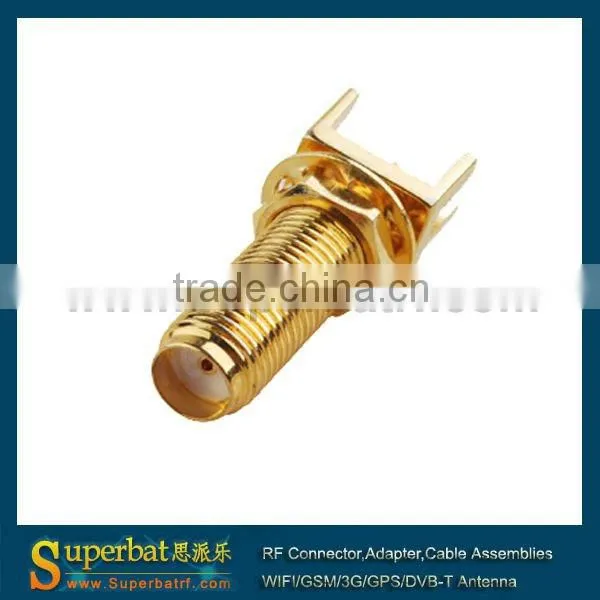 SMA End Launch Jack PCB Mount wide flange .062" long version usb adapter with dipole antenna rp sma