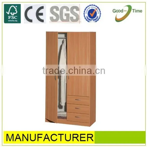 2 door cheap bedroom wooden wardrobe