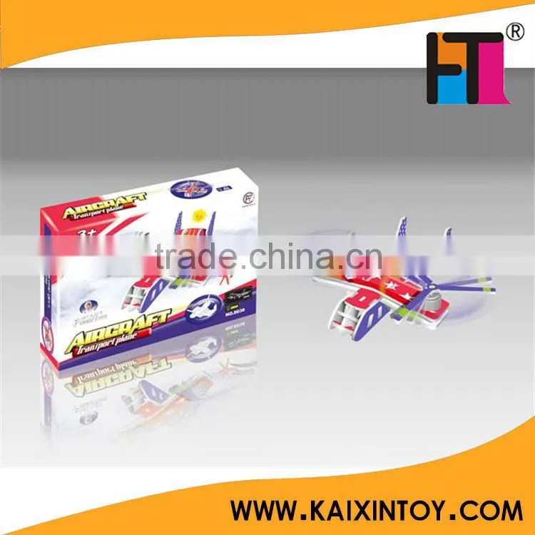 Promotion 3D Solar Power Aircraft DIY Intelligent Puzzle Toy EN71/ASTM/HR4040