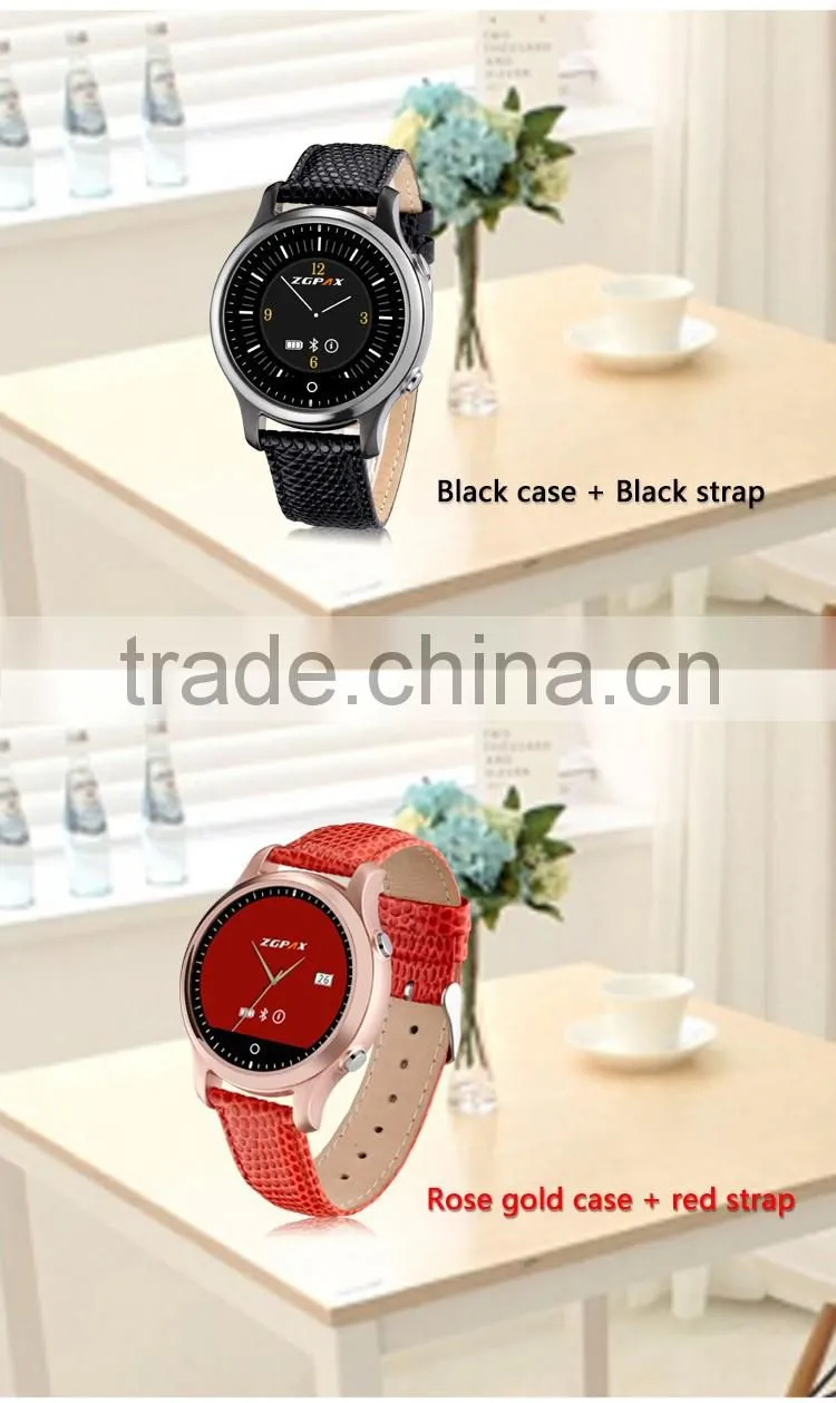 S360 android smart watch for iphone 5 bluetooth price of phone leather smart watch with 1.22" display