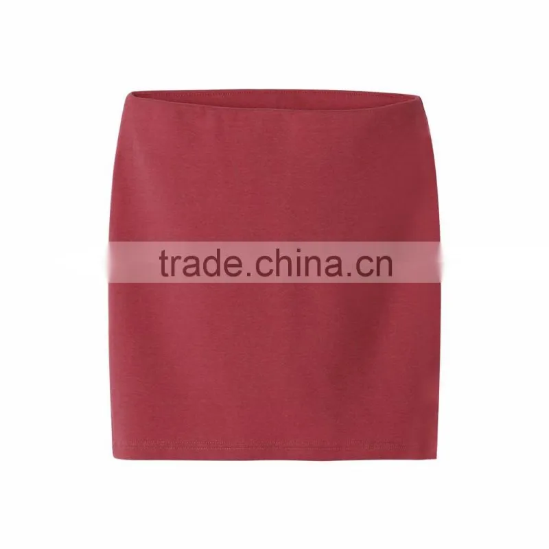 2016 Elegant and simple pure color high elastic ladies skirts