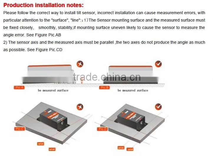 SCA131A Standard Digital Type Dual-axis Tilt Switch Sensor Level Switch Transducer ,Highly anti-vibration performance