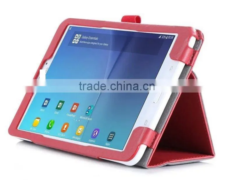 Handhold strip Classic stand PU leather flip cover case for Samsung Tab E 8.0
