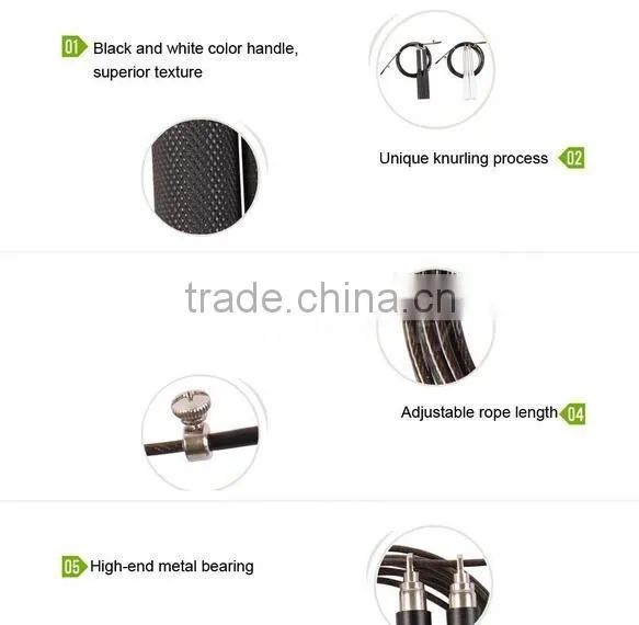 Steel Handle with Ball bearings Speed Jump Rope sliver color