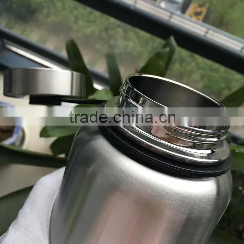 40oz vacuum sports water bottle/double-wall stainless steel metal flask/go hiking 600ml vacuum travel bottle