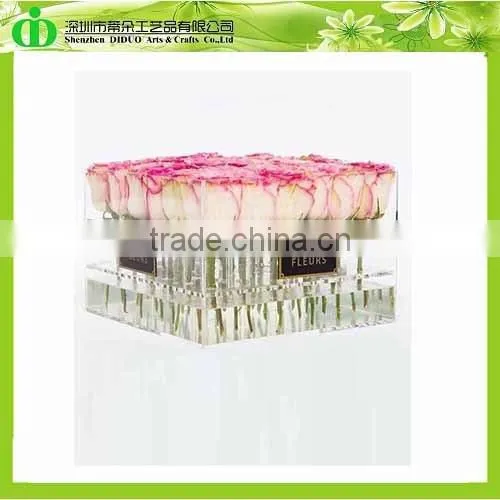 DDX-0231 Trade Assurance Customized Acrylic Flower Storage Box