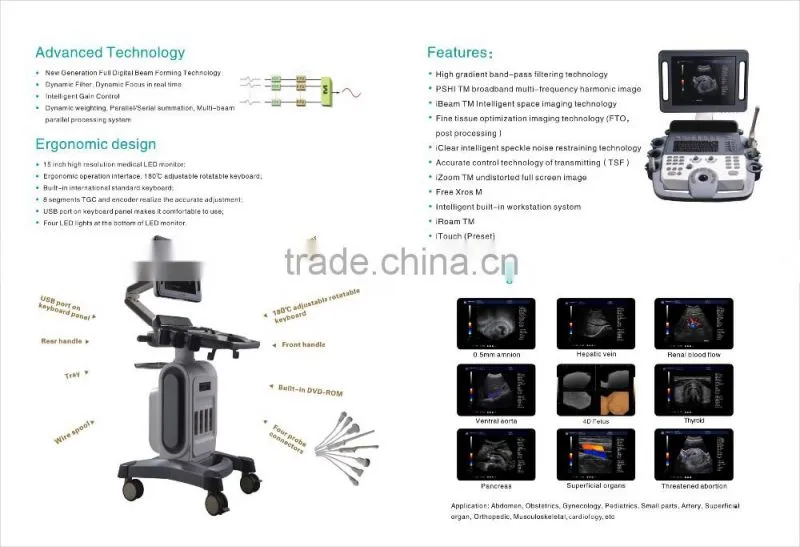 portable doppler ultrasound machine color doppler K10