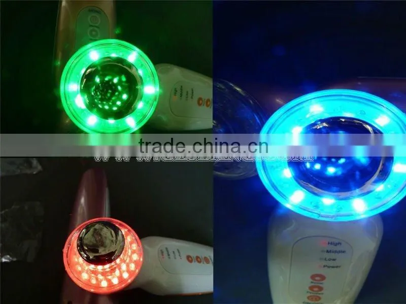 Small/Mini Home facial beauty equipment for wrinkle removal & rejuvenation with LED light therapy + ultrasonic (JB-1053)