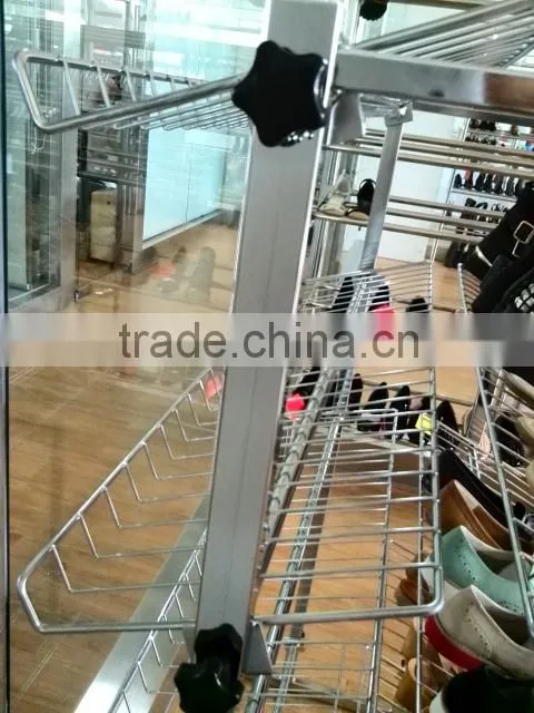 Modern style chrome plated high heel shoes display rack