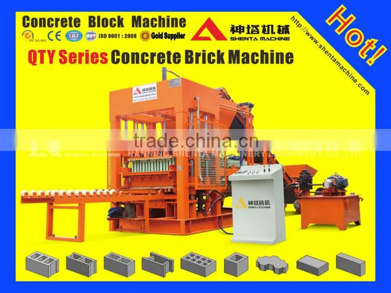 QTY10-15 manufacturers machine technologies hydroform automatic concrete cement block making machine production machinery