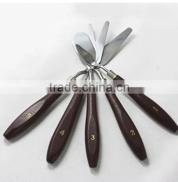 wood handle metal palette knife