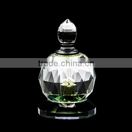 2016 Charming gold color clear cryatal perfume bottle