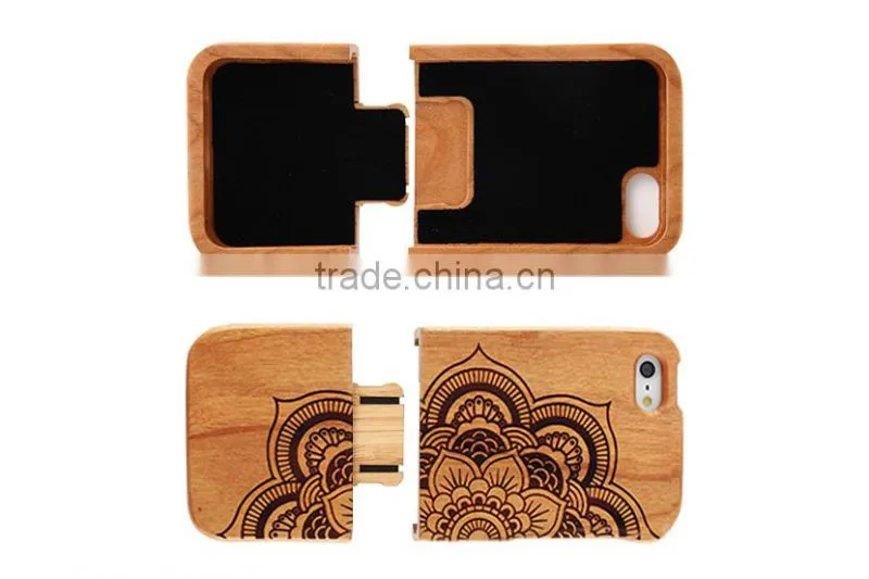 Mandala Flower Design Engraved Double Sided Bulk Case For iPhone 5/5S
