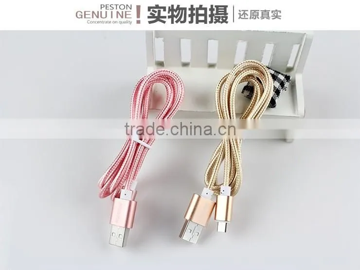 Aluminum Alloy Micro USB Data Cable Wholesale for Iphone USB 2.0 Cable