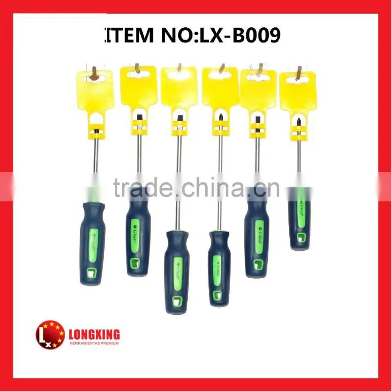 Factory Supply High quality Cr-V Screwdriver with rubber grip handle LX-b009