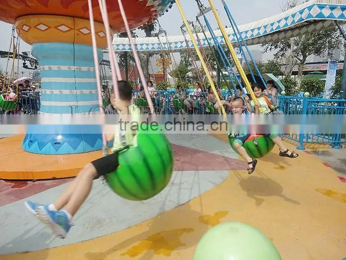 Fun Rides Kids Swing Carousel Chair Mini Fruit Flying Chair Machinery Equipment