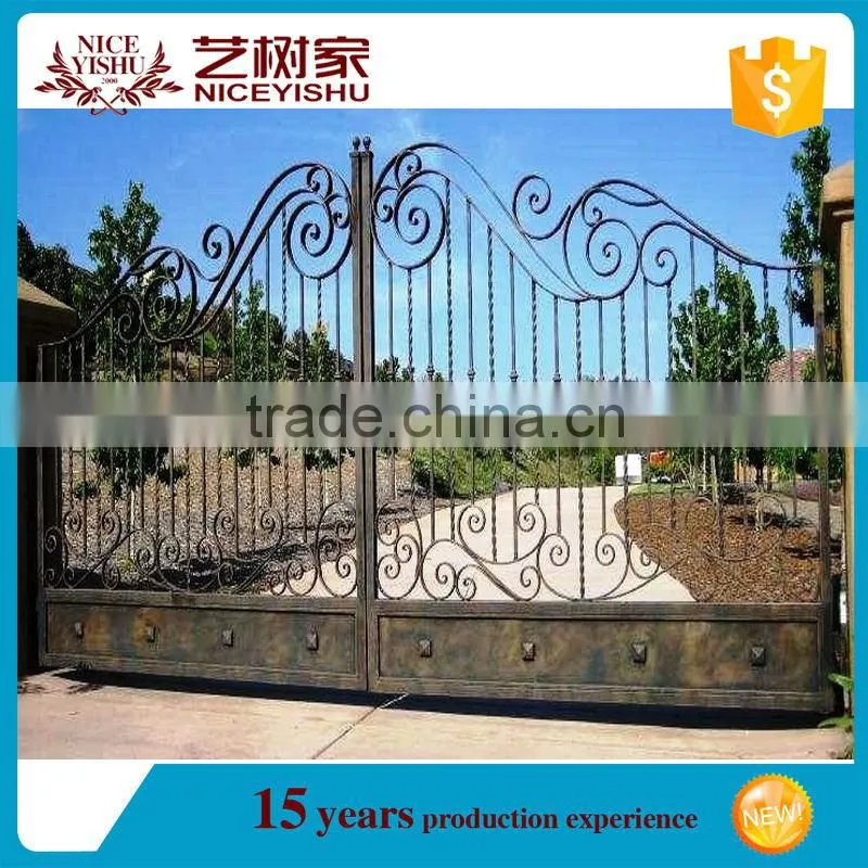 Forged wrought iron driveway modern iron gates design on alibaba online shopping