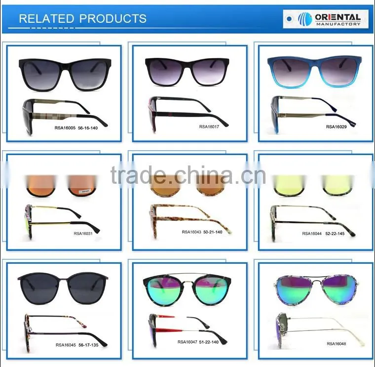 Pure white in Middle Transparent Blue Inside Acetate Frame with Hollow Out Temples Cat.3 Polarized Sunglasses
