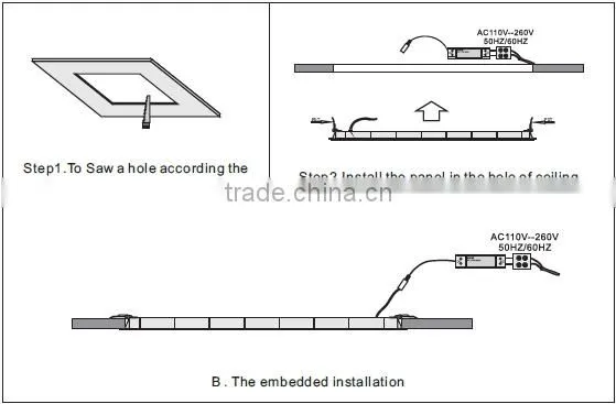 Backlit led ceiling panel light 120lm/w