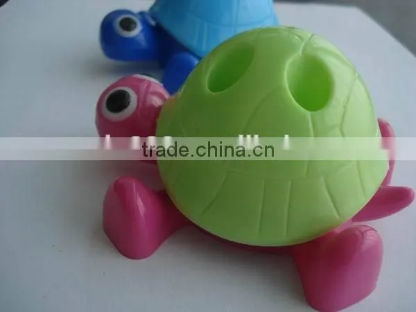 colorful turtle shape multi-function pencil sharpener with pencil holder