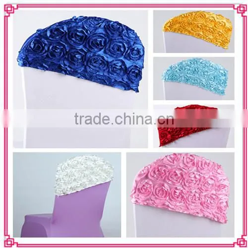 new style polyester rose taping embroidery chair sash, beauty satin chair sashes for event chair cover