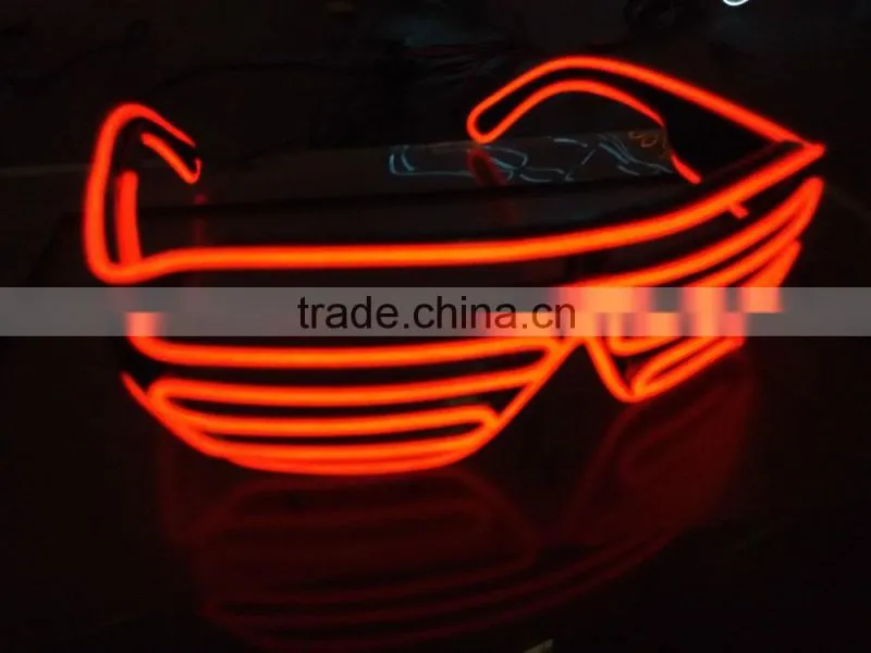 2016 colorful glowing EL wire glasses manufacturer for party