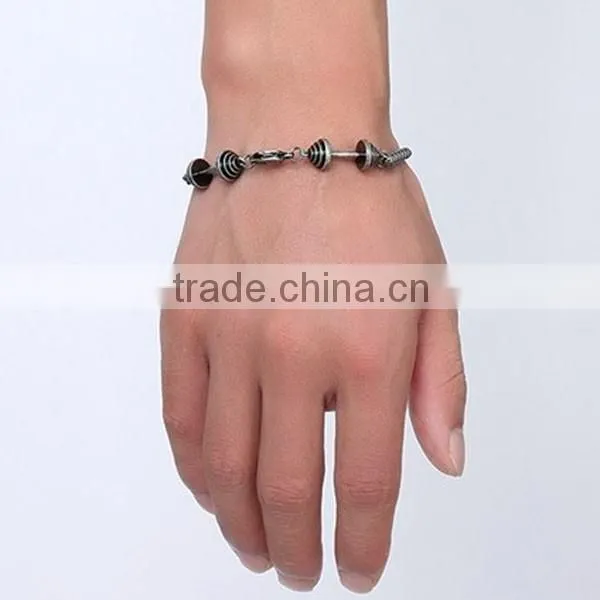 High Quality Vintage Dumbbell Stainless Steel Bracelet