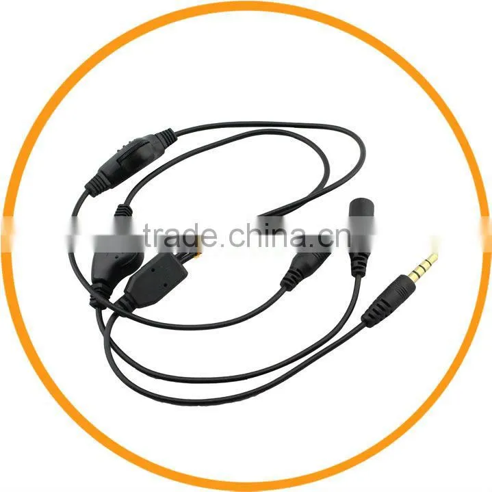 3.5mm Audio Y Splitter Cable with Volume Control Black from dailyetech