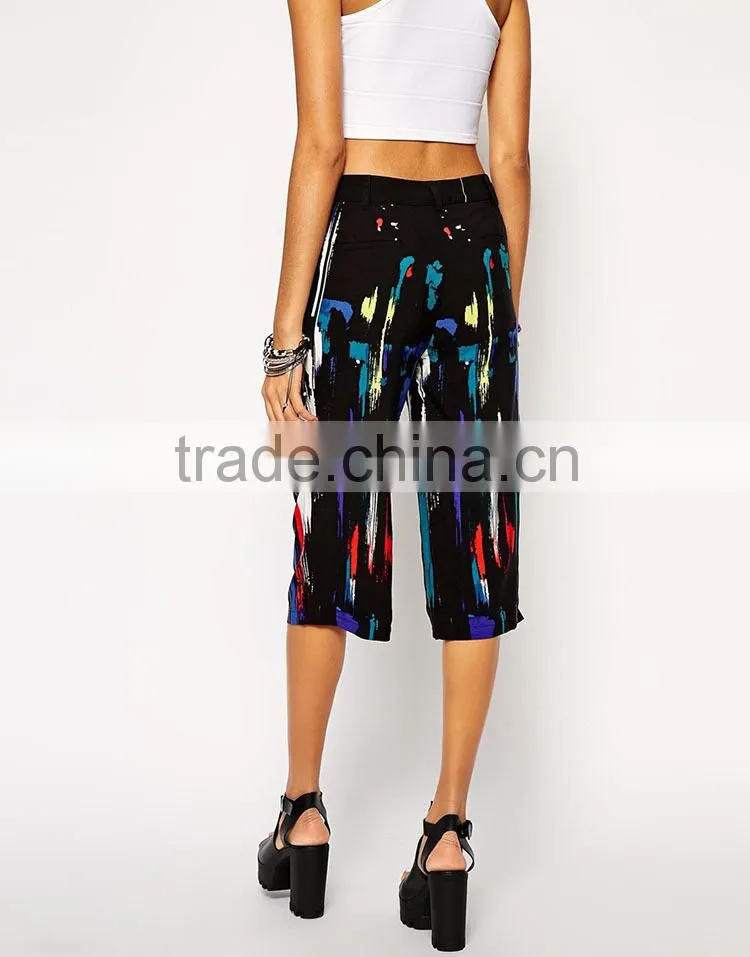 100% polyester Summer Colorful Fashion women yoga pants with pockets 2016 wholesale
