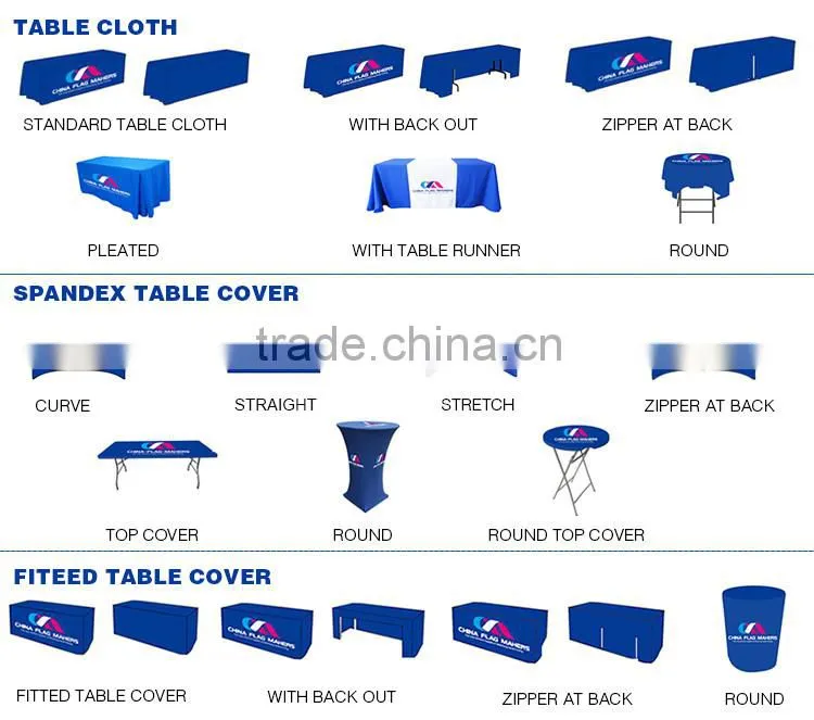 tradeshow display stand table cloth of 6ft table
