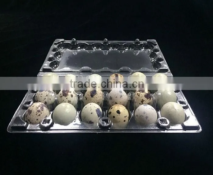 OUCHEN wholesale PVC clear plastic deviled egg carrier quail egg cartons 12 18 20 24 30 holes for sale