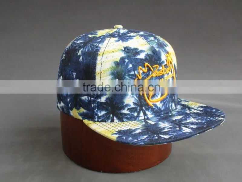 BSCI aduit wholesale custom 5-panel snapback cap with printing