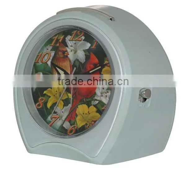 Promotion musical alarm clocks good reputation/Melody table clocks hot sale types