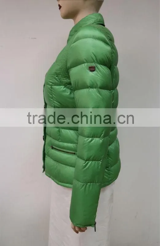 2014 hot sale lady jacket fashion Green New Design high quality down jacket/winter jacket/women jacket