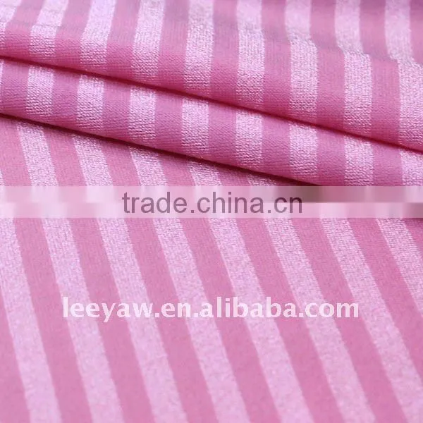 vertical stripe tricot fabric made of 79% nylon and 21% spandex