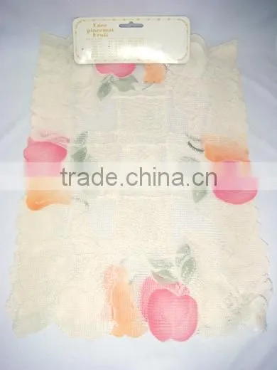 2pcs - Pure White Oblong Lace Placemat For One Dollar Item, Kitchenware