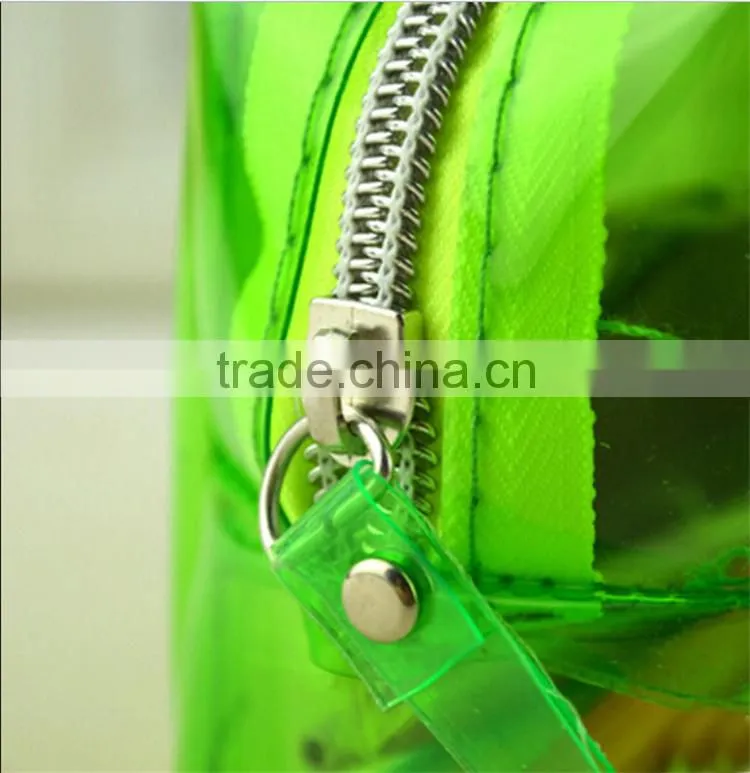 wholesale promotional clear plastic transparent unbranded pattern pencil case for office