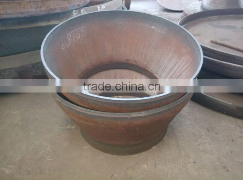 carbon steel cone dish head and conical head for concrete mixing tank hopper