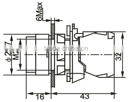 rotary switch, 2 or 3 position selector switch ,silver contact ,XB5-AD