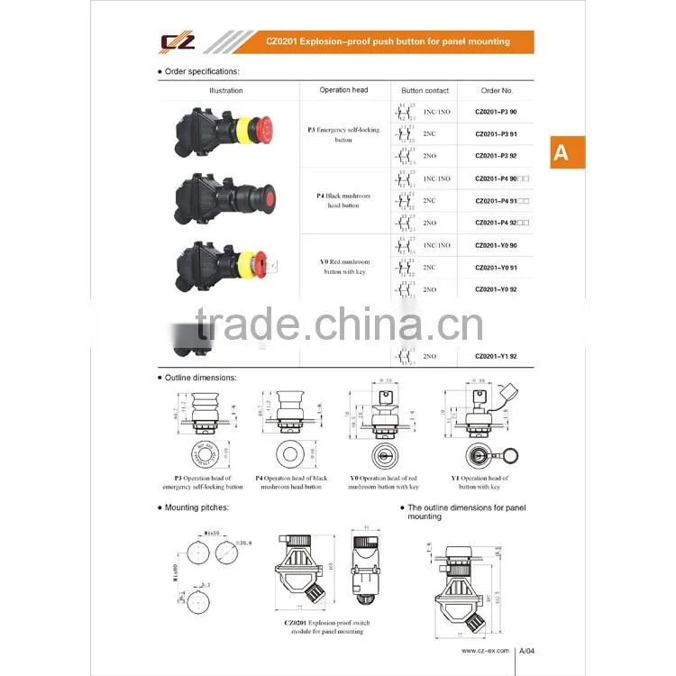 ATEX And IECEX Certificate IP66 2 Pole Explosion Proof Switch