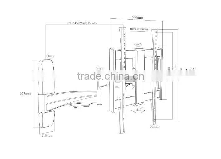 30kgs/66lbs home accessory flat panel screen tv bracket