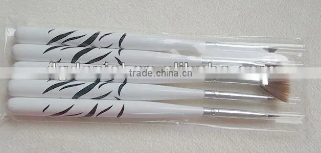 Top quality 5pcs white Nail polish brush wholesale