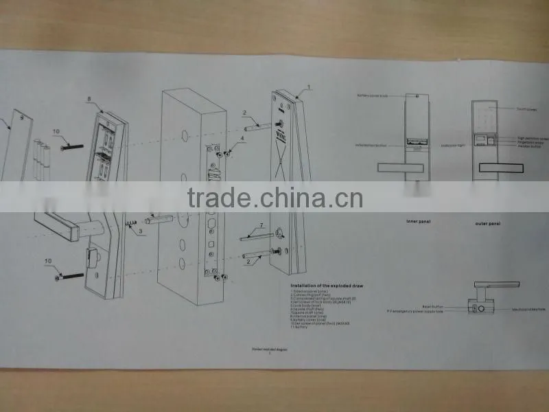 digital keypad door lock digital code lock