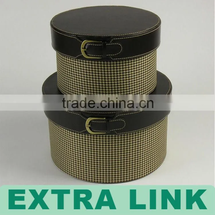 New Design Handmade Recycle Customized round cardboard hat boxes