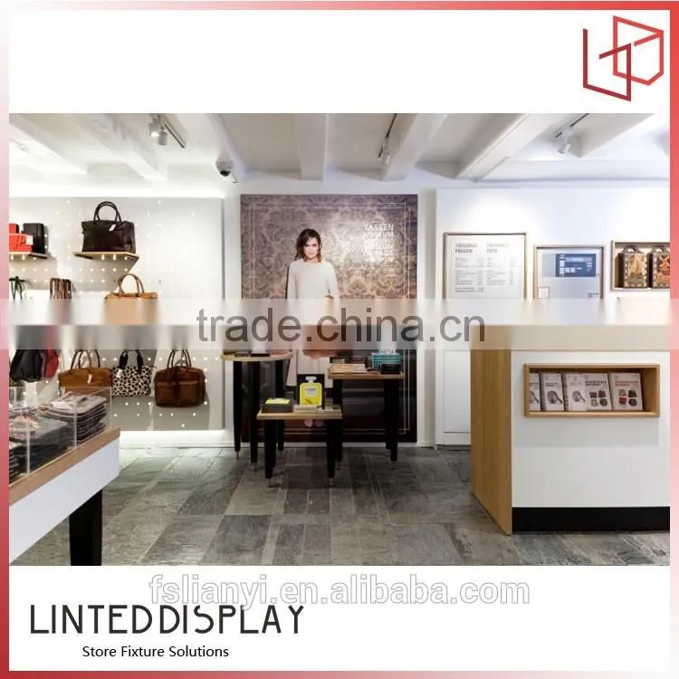Modern style bag display cabinet kiosk for handbag store design