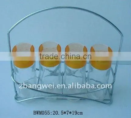 glass transparent jar used for spice