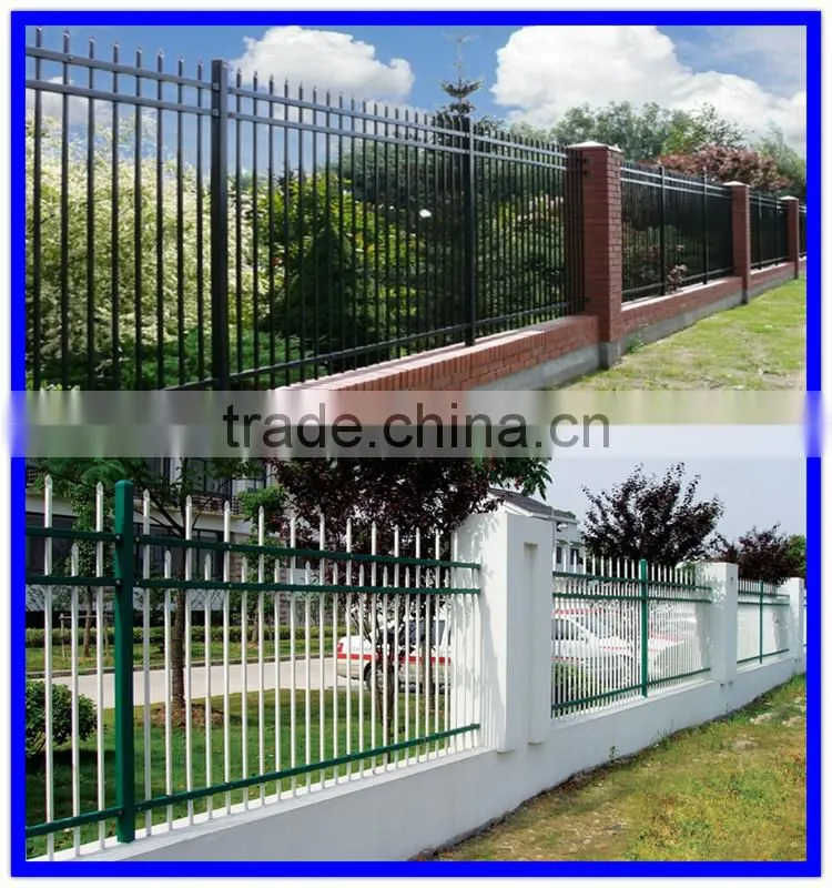 Hot Sales PVC Coated Decorative Square Tube Welded Zinc Ornamental Steel Fence Residential Iron Fence