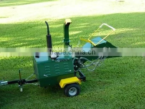 PTO hydraulic feeding rolls wood chipper/shredder WC-8 fit with tractor, 8 inch diameter